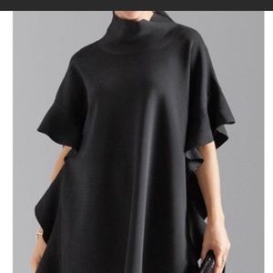 Carlisle Black Flowy Poncho Style Dress, size XS